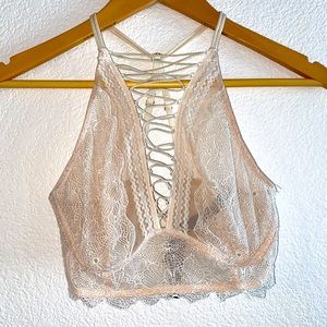 Front Lace Nude Lace Bra